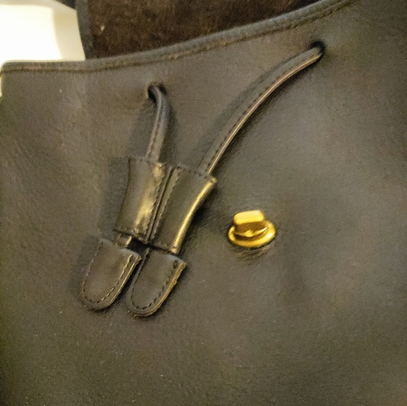 Vintage COACH Daypack Black Leather Drawstring Mini Backpack Bag 9960 US… - Picture 11 of 15